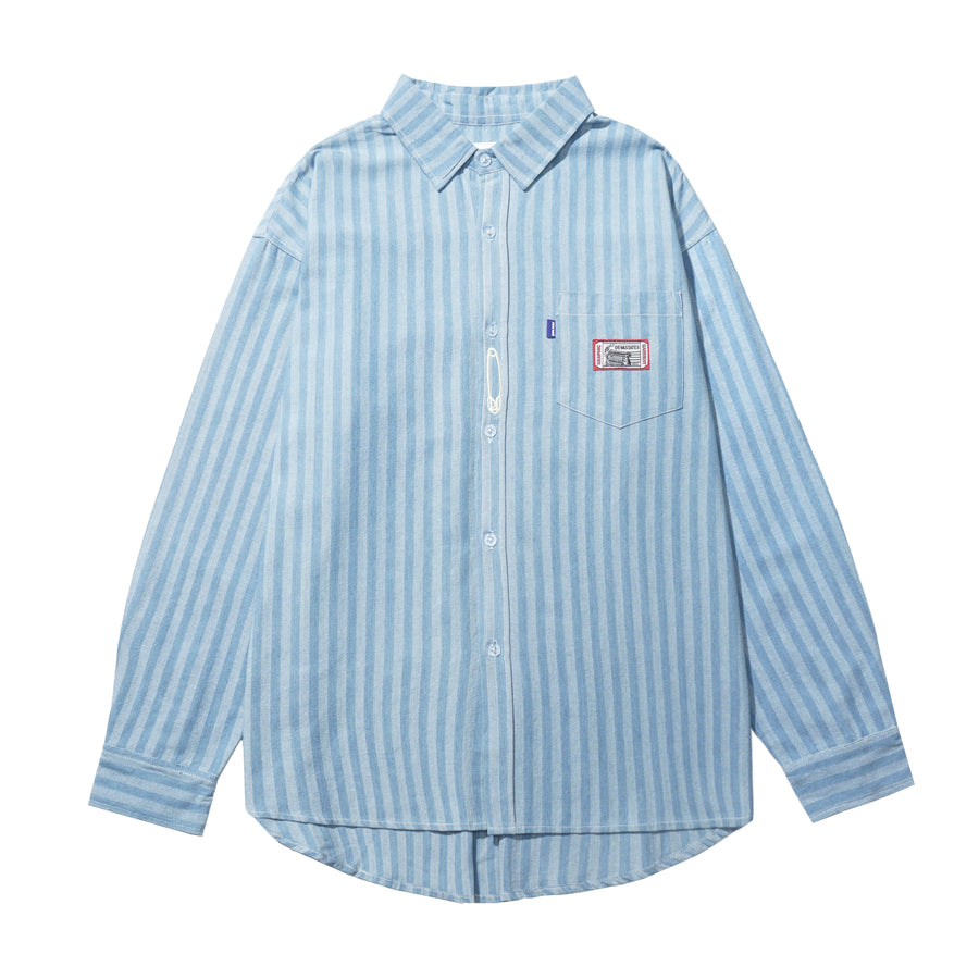Devá States  Striped Denim Work  Shirt