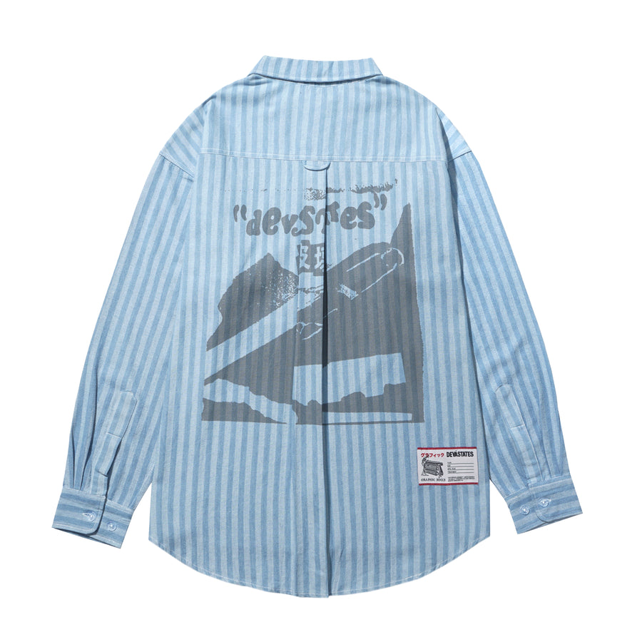 Devá States  Striped Denim Work  Shirt