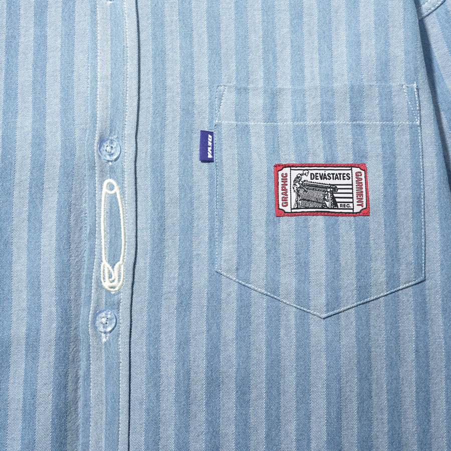 Devá States  Striped Denim Work  Shirt