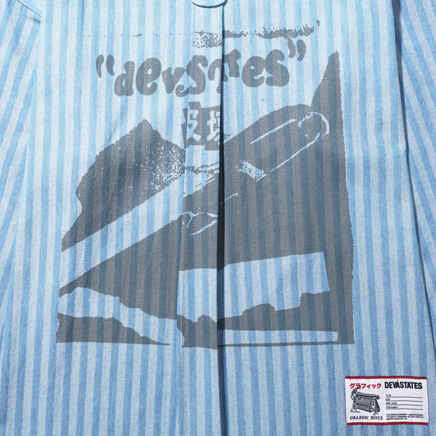 Devá States  Striped Denim Work  Shirt