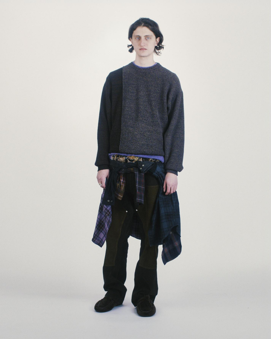 Aries Bi Colour Fisherman Sweater