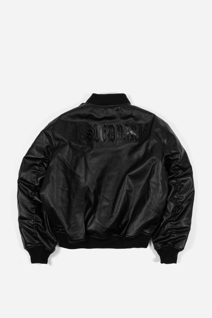 Kingdom Faux Leather Bomber Jacket