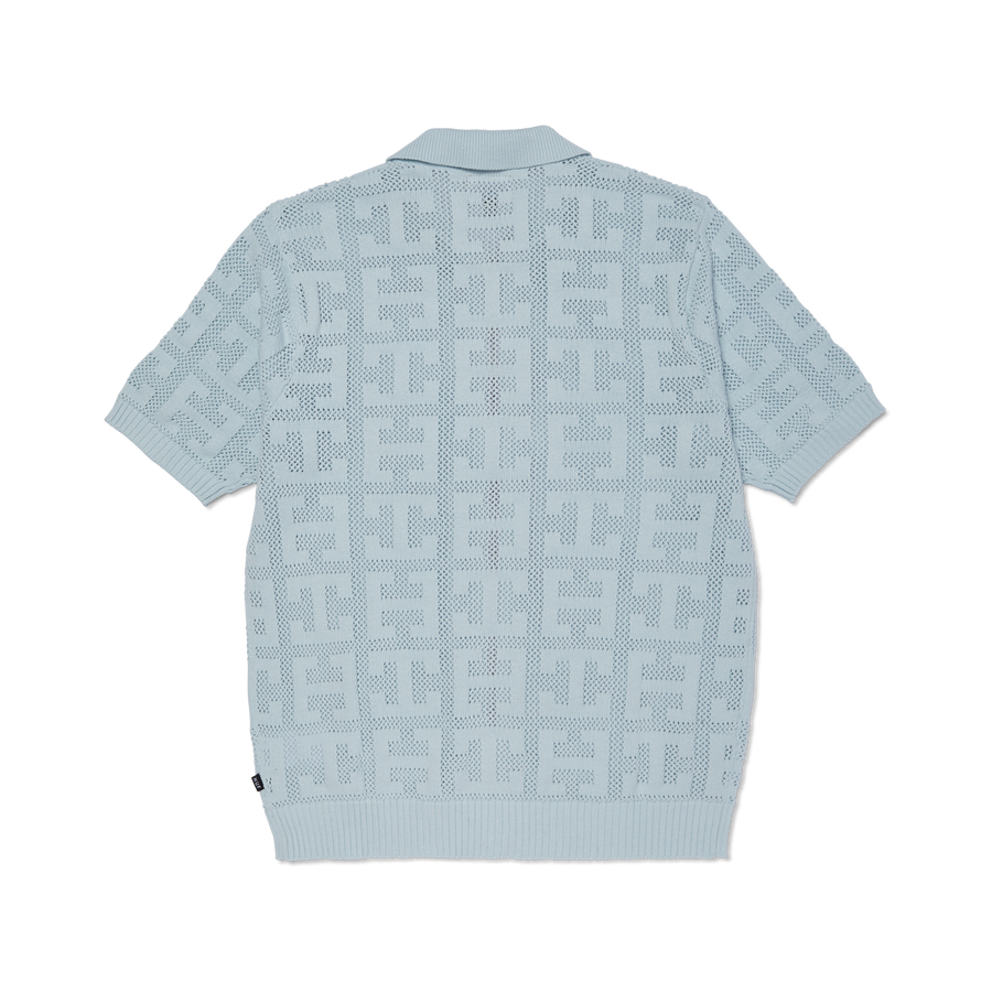 Huf Worldwide Monogram Jacquard Zip Polo