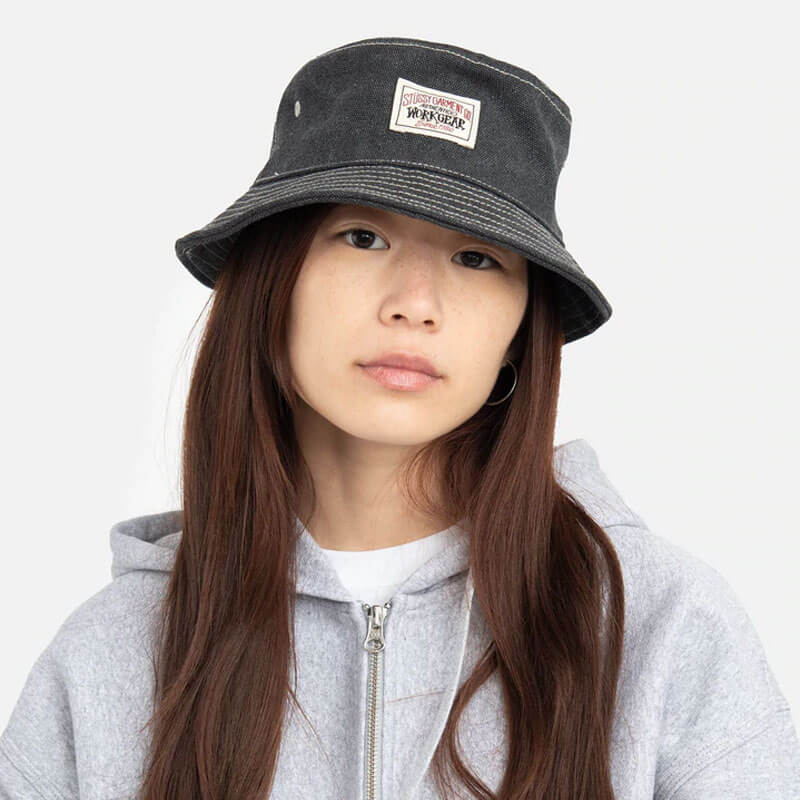 Stussy Canvas Workwear  Bucket Hat